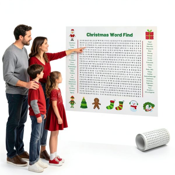 Jumbo Christmas Word Search Poster Office Product-2