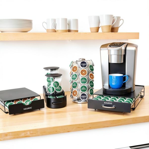 Keurig Coffee Pod Drawer Black Stainless Steel Compact-5