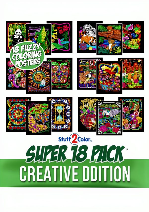 Stuff2Color Black Velvet Coloring Posters 18-Pack-0