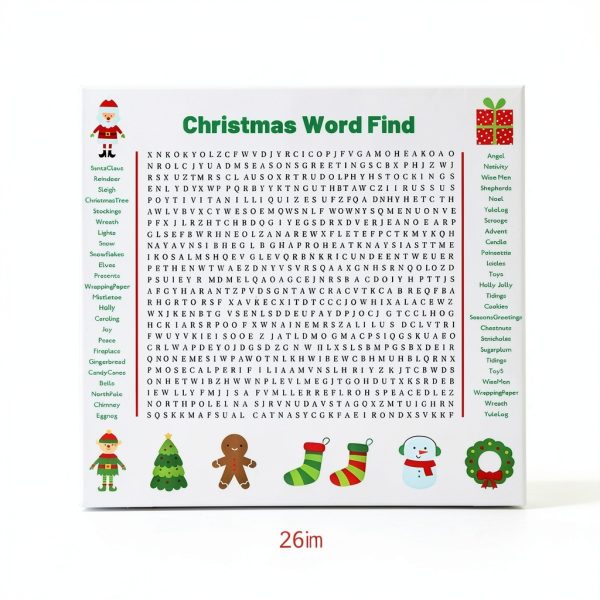 Jumbo Christmas Word Search Poster Office Product-6
