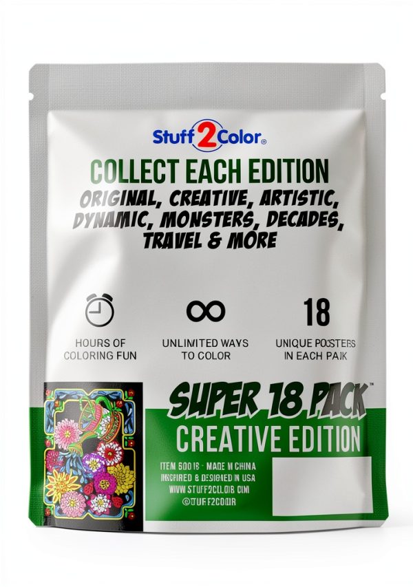 Stuff2Color Black Velvet Coloring Posters 18-Pack-7