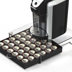 Deco Brothers Coffee Pod Drawer Black Glass Top Organizer-0