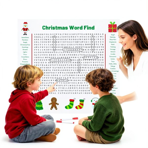 Jumbo Christmas Word Search Poster Office Product-3