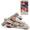 Uniflasy White Birch Logs Ceramic Fiber Fireplace Gas Logs-0