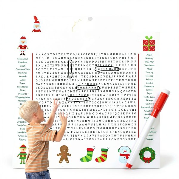 Jumbo Christmas Word Search Poster Office Product-0