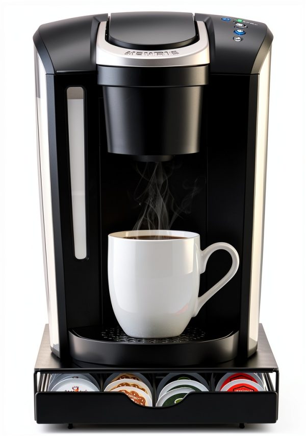 Keurig Coffee Pod Drawer Black Stainless Steel Compact-2