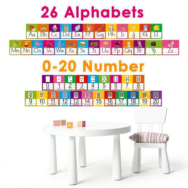 Alphabet Wall Line OUNENO Classroom Cardstock-5