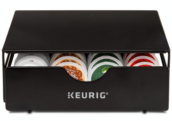 Keurig Coffee Pod Drawer Black Stainless Steel Compact-0