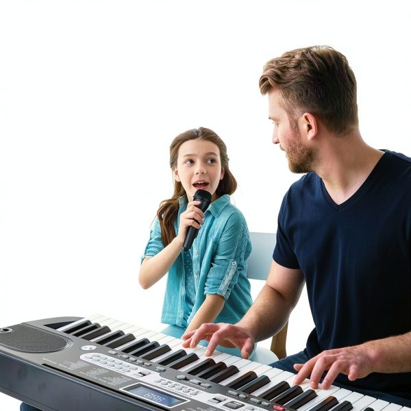 Senfot 61K Portable Keyboards Black Set Musical Instruments-5