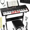 SFESGRER 61-Key Keyboard Black Light-Up-0
