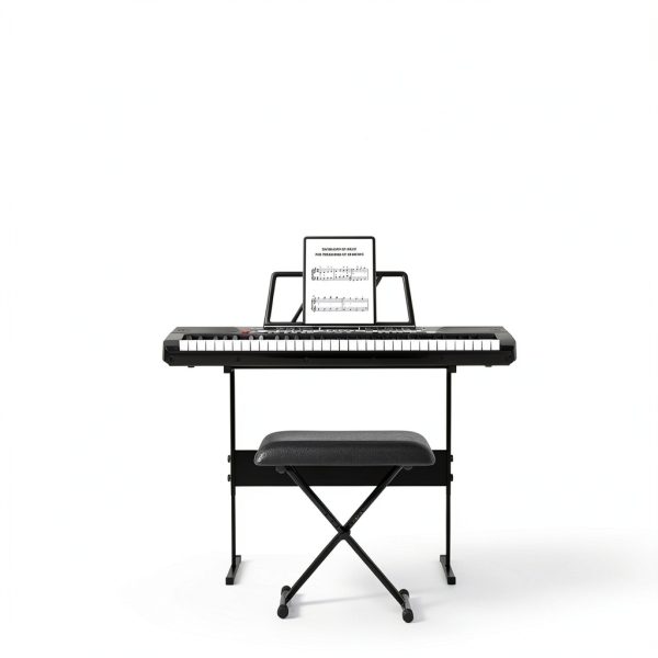 Senfot 61K Portable Keyboards Black Set Musical Instruments-2