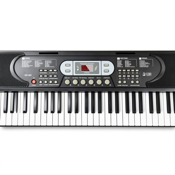 JTSIOV 61 Key Keyboard Piano Black Modern for Kids-2