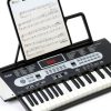 Senfot 61K Portable Keyboards Black Set Musical Instruments-4