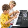 JTSIOV 61 Key Keyboard Piano Black Modern for Kids-1