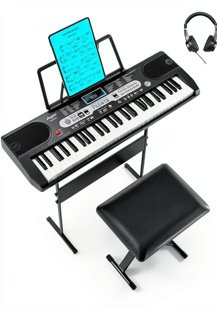 Installing Senfot 61K portable keyboard on a wooden desk