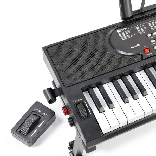 JTSIOV 61 Key Keyboard Piano Black Modern for Kids-3