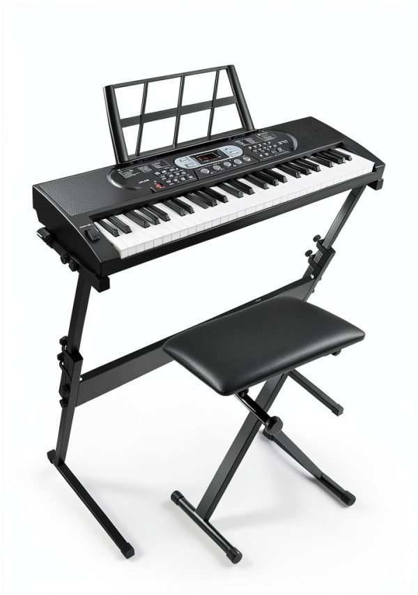 JTSIOV 61 Key Keyboard Piano Black Modern for Kids-7