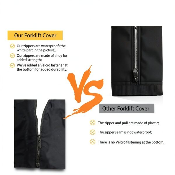 Waterproof Oxford Forklift Cover AutoRxperto 9.25ft Zipper Door-4