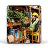 Sidasu Forklift Safety Cage 45x43 Yellow 1400lb Collapsible Wheels-6