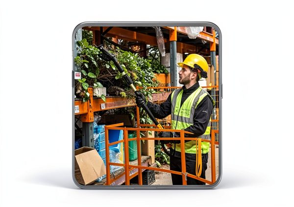 Sidasu Forklift Safety Cage 45x43 Yellow 1400lb Collapsible Wheels-6