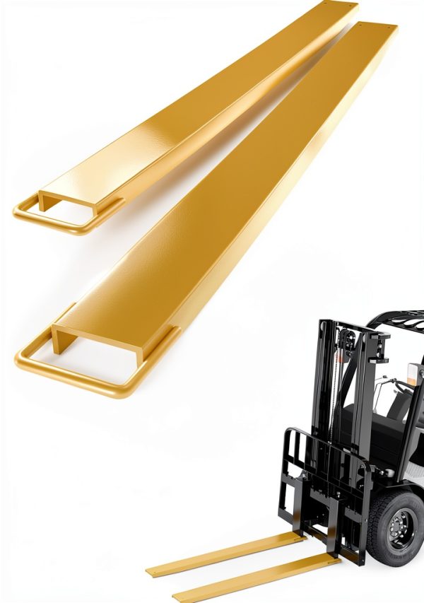 Fork Extensions DEXSO 72in Yellow Heavy Duty Steel Pallet Forklift-0