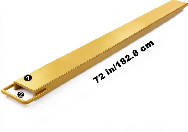 Heavy Duty Steel Pallet Fork Extensions 72 Yellow Garvee 4.5 Width-1