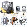 All-Weather Forklift Cover Santiano 600D Oxford EVA Universal 6000lb-4