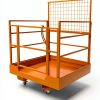 Sidasu Forklift Safety Cage 45x43 Yellow 1400lb Collapsible Wheels-1