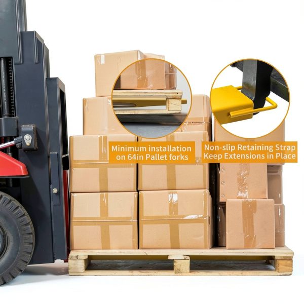 Forklift Extension YINTATECH 4.5in Heavy Duty 8FT Yellow Pallet Fork-2