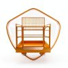 Sidasu Forklift Safety Cage 45x43 Yellow 1400lb Collapsible Wheels-3