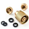 2 Pack Forklift Connector Female, Replacement for 7141F Propane Tank Connector, 1-1/4" Female Inlet x 1/4" NPT Female Outlet, with 4 Pcs Rubber O Rings-3