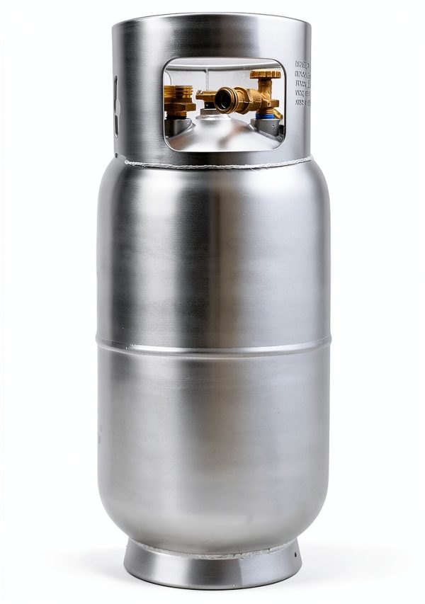 Flame King 33.5lb Aluminum Forklift Propane Tank with Gauge, DOT and TC Compliant, Lightweight, Rugged-Designed-0